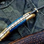 Exquisite Custom Damascus Steel Folding Knife with Bone Handle - Korvel