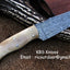 Premium Custom Damascus Deer Hunting Knife | 10" | Bone Grip | KBS Knives - Korvel