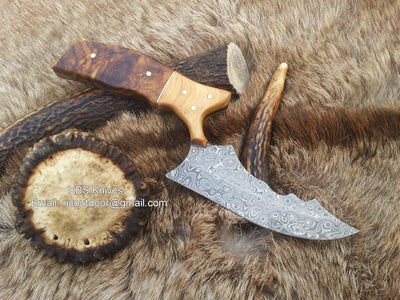 Exquisite Handcrafted Damascus Burchha Knife - Korvel