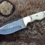 Artisan Crafted Damascus Steel Hunting and Skinning Knife - Korvel