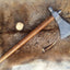 Custom Viking Tomahawk Axe - Damascus Steel with Rosewood Handle & Leather Sheath - Korvel