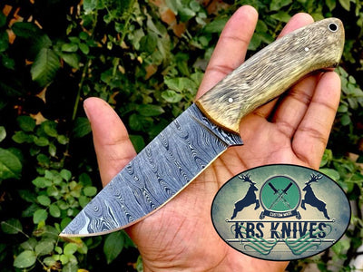Premium Handmade Damascus Steel Hunting and Skinning Knife - Korvel