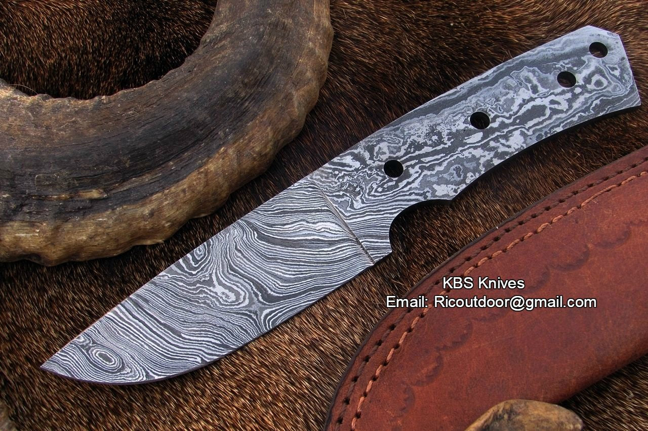 Premium Damascus Steel Blank Blade for Custom Knives - Korvel