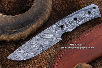 Premium Damascus Steel Blank Blade for Custom Knives - Korvel