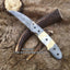 Artisan Handcrafted Damascus Steel Folding Pocket Knife – Everyday Essential - Korvel