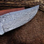 Premium 8-Inch Damascus Steel Hunting Knife with Buffalo Horn Grip | KBS Knives - Korvel