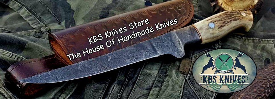 Artisan Damascus Steel Fillet and Boning Knife with Antler Handle - Korvel