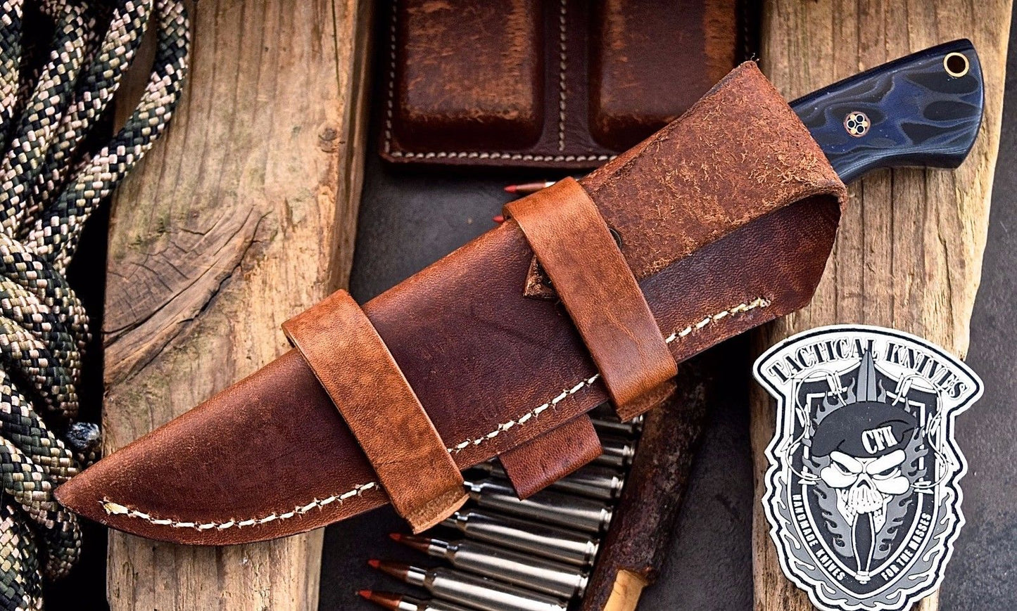 Premium Handmade Damascus Steel Skinning Knife - Korvel