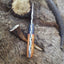 Premium Damascus Steel Deer Skinning Knife – 7 Inch Drop Point with Olivewood Grip - Korvel