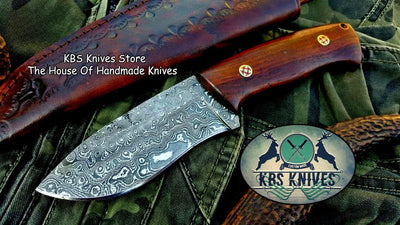 Premium Custom Damascus Steel Skinning Knife for Outdoor Enthusiasts - Korvel
