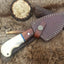 Premium Damascus Steel Skinning Knife with Exquisite Bone and Rosewood Handle – 7 Inches Long - Korvel