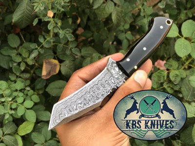 Exquisite Custom Crafted Damascus Steel Tanto Knife for EDC Enthusiasts - Korvel