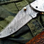 Exquisite Custom Damascus Steel Folding Pocket Knife - Korvel