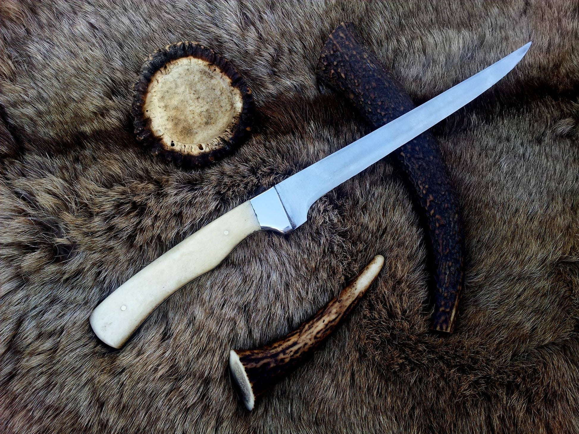 Premium D2 Steel Fillet & Boning Knife with Unique Engraved Handle - 12 Inches by KBS Knives - Korvel