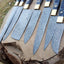 Premium Full Tang Damascus Steel Kitchen Knife Set with Exotic Wood Handles - Korvel
