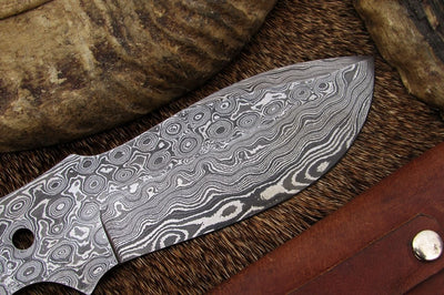 Premium Damascus Steel Blank Blade for Crafting - Korvel