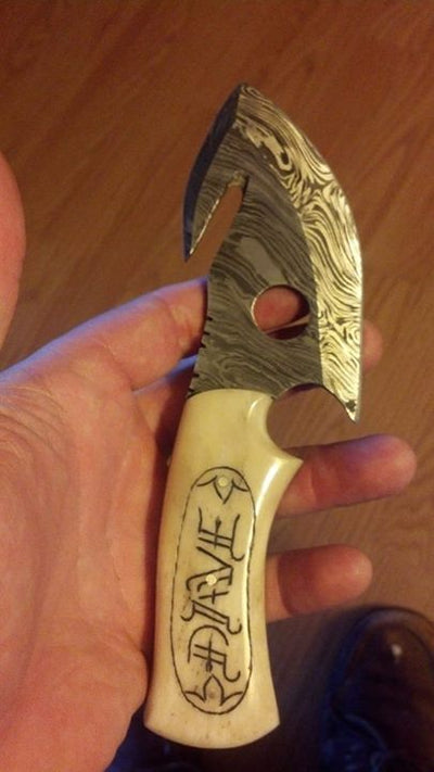 Personalized Artisan Gut Hook Knife - Korvel