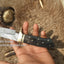 Premium 9-Inch Damascus Steel Hunting Knife with Buffalo Horn Handle & Brass Guard | KBS Knives - Korvel
