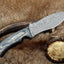 The Ultimate Tactical Hunter: Custom Damascus Steel Hunting Knife with Exotic Wood Handle | 9-Inch Precision Tool | KBS Knives - Korvel