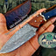 Premium Custom Damascus Steel Skinning Knife for Outdoor Adventures - Korvel