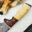 Premium Handmade Damascus Steel Gut Hook Skinning Knife - Full Tang Design - Korvel