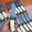 Exquisite Custom Raindrop Damascus Steel Hunting and Skinning Knife - Korvel