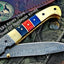 Artisan Crafted Damascus Steel Folding Pocket Knife - Korvel