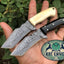 Exquisite Custom Handmade Damascus Steel Tanto Blade EDC Knives - Korvel
