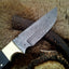 KBS Knives: Premium Handmade Fixed-Blade Hunting Knife | Unique Raindrops Damascus Steel | 10-Inch - Korvel