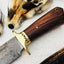 Exquisite Handmade Raindrop Pattern Damascus Steel Hunting Knife - Korvel