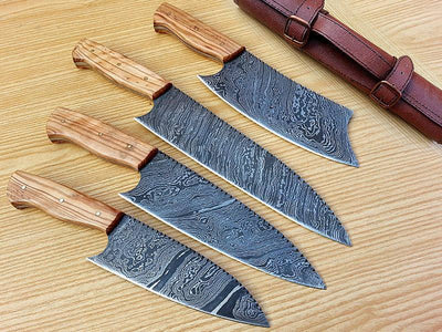 Premium Damascus Steel Knife Set for Culinary Excellence - Korvel