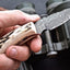Premium Damascus Steel Skinning Knife with Stag Horn Handle - Korvel