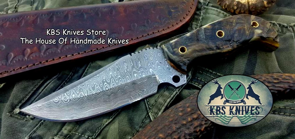 Premium Custom Damascus Steel Hunting and Skinning Knife - Korvel