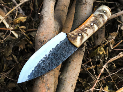 Premium Handmade Full Tang 1095 Steel Skinner Knife with Leather Sheath - Korvel