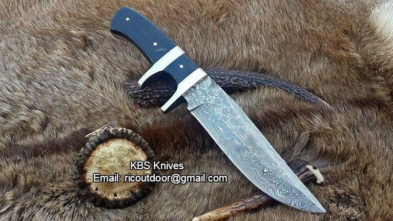Premium Stealth Hunter Custom Damascus Fixed-Blade Knife - 10" Hunting Essential - Korvel