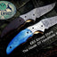 Artisan Crafted Damascus Steel Folding Knife - Custom Handmade - Korvel
