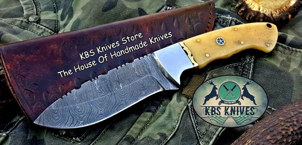 Premium Custom Damascus Steel Hunting and Skinning Knife - Korvel