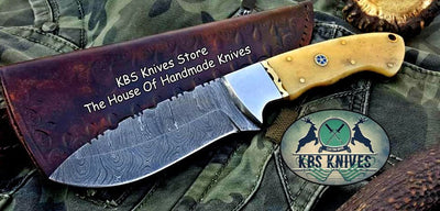 Premium Custom Damascus Steel Hunting and Skinning Knife - Korvel