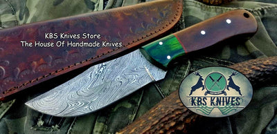 Premium Custom Damascus Steel Hunting and Skinning Knife - Korvel