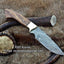 Premium Damascus Steel Hunting Knife - 9-Inch Custom Craftsmanship with Rosewood Handle - Korvel
