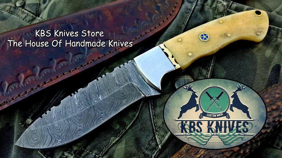 Premium Custom Damascus Steel Hunting and Skinning Knife - Korvel