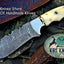 Premium Custom Damascus Steel Hunting and Skinning Knife - Korvel