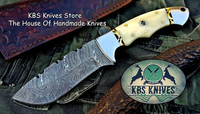Premium Custom Damascus Steel Hunting and Skinning Knife - Korvel