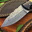 Artisan Crafted Raindrop Damascus Steel Hunting and Skinning Knife - Korvel