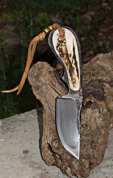 Premium Handcrafted 1095 Steel Mini EDC Skinner Knife with Antler Handle - Korvel