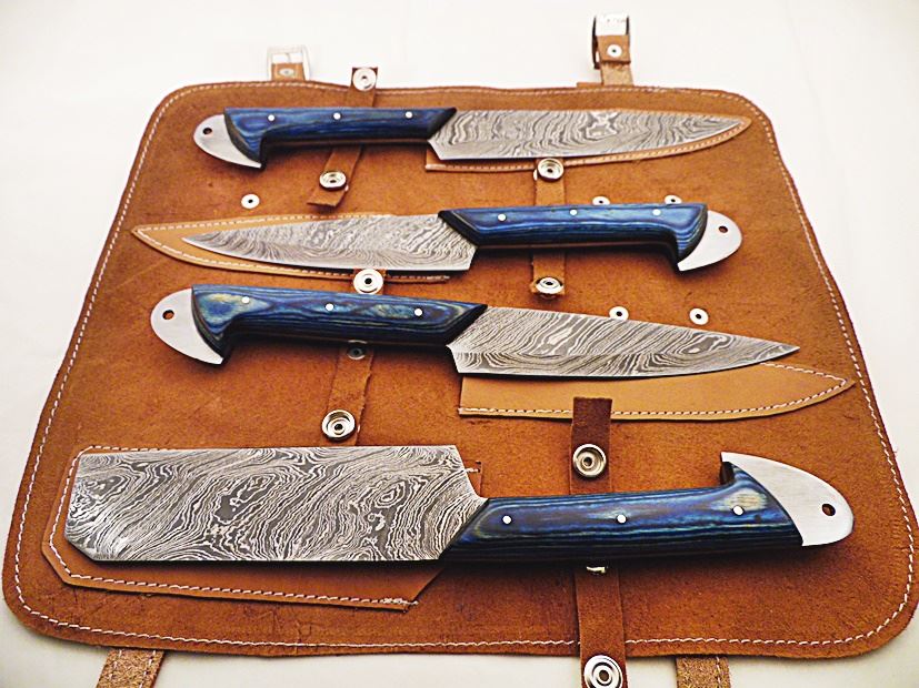 Exquisite Custom Handmade Damascus Steel Kitchen Knife Collection - Korvel