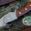 Premium Custom Damascus Steel Guthook Skinning Knife - Korvel