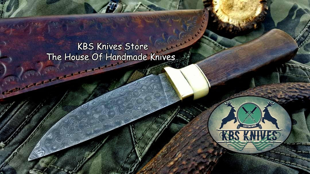 Artisan Crafted Damascus Steel Skinning Knife for Hunters - Korvel