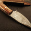 Artisan Damascus Skinning Knife with Olive Wood Grip - Korvel