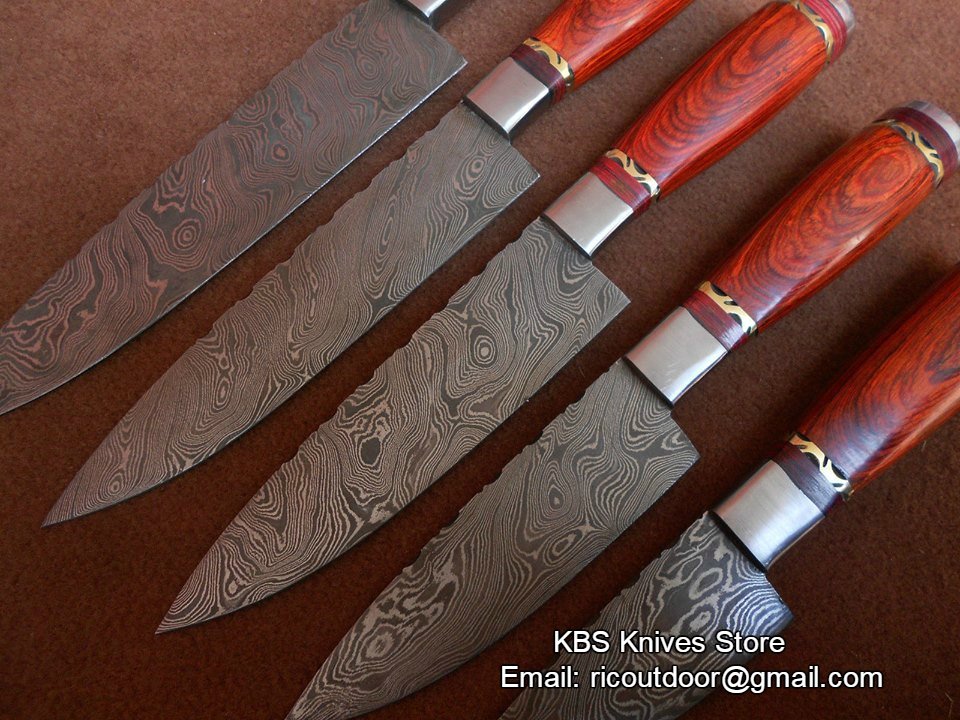 Premium Handcrafted Damascus Steel Knife Set - Korvel